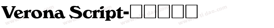 Verona Script字体转换